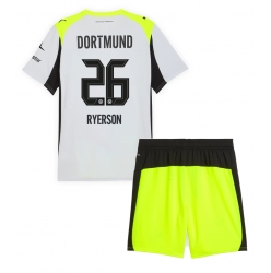 Borussia Dortmund Julian Ryerson #26 Bortedraktsett Barn 2025-26 Kortermet (+ Korte bukser)