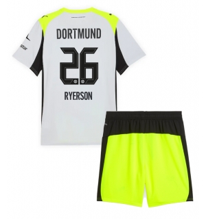 Borussia Dortmund Julian Ryerson #26 Bortedraktsett Barn 2025-26 Kortermet (+ Korte bukser)