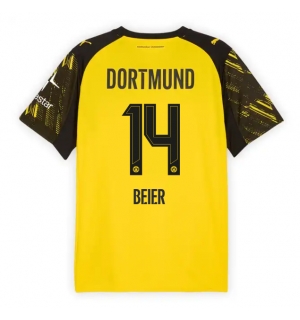 Borussia Dortmund Maximilian Beier #14 Hjemmedrakt 2025-26 Kortermet
