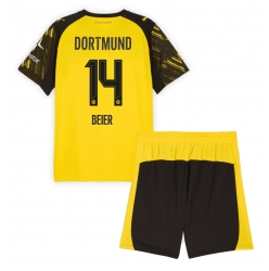 Borussia Dortmund Maximilian Beier #14 Hjemmedraktsett Barn 2025-26 Kortermet (+ Korte bukser)