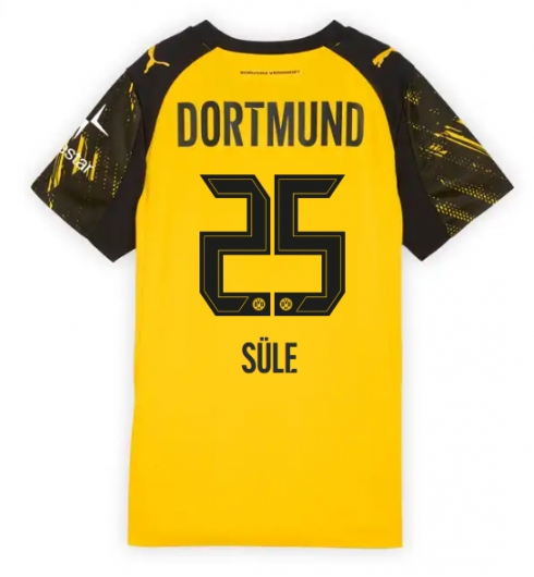 Borussia Dortmund Niklas Sule #25 Hjemmedrakt Dame 2025-26 Kortermet Borussia Dortmund Niklas Sule #25 Hjemmedrakt Dame 2025-26 Kortermet