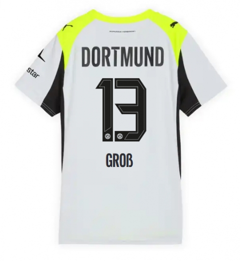 Borussia Dortmund Pascal Gross #13 Bortedrakt Dame 2025-26 Kortermet Borussia Dortmund Pascal Gross #13 Bortedrakt Dame 2025-26 Kortermet