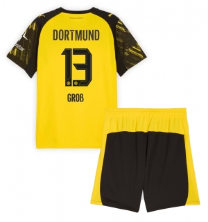 Borussia Dortmund Pascal Gross #13 Hjemmedraktsett Barn 2025-26 Kortermet (+ Korte bukser)