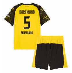 Borussia Dortmund Ramy Bensebaini #5 Hjemmedraktsett Barn 2025-26 Kortermet (+ Korte bukser)