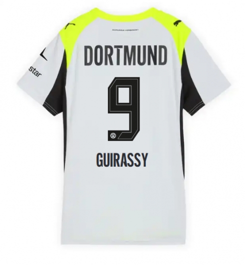 Borussia Dortmund Serhou Guirassy #9 Bortedrakt Dame 2025-26 Kortermet Borussia Dortmund Serhou Guirassy #9 Bortedrakt Dame 2025-26 Kortermet