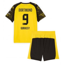 Borussia Dortmund Serhou Guirassy #9 Hjemmedraktsett Barn 2025-26 Kortermet (+ Korte bukser)