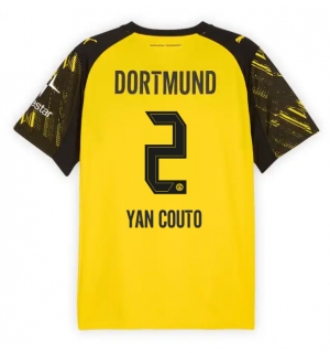 Borussia Dortmund Yan Couto #2 Hjemmedrakt 2025-26 Kortermet