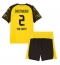 Borussia Dortmund Yan Couto #2 Hjemmedraktsett Barn 2025-26 Kortermet (+ Korte bukser)