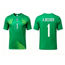 Brasil Alisson Becker #1 Keeper Bortedrakt VM 2026 Kortermet