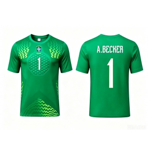 Brasil Alisson Becker #1 Keeper Bortedrakt VM 2026 Kortermet