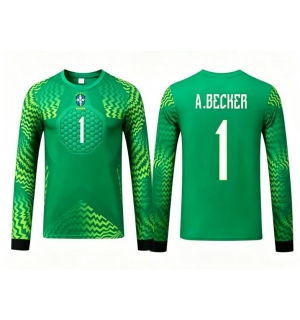 Brasil Alisson Becker #1 Keeper Bortedrakt VM 2026 Langermet