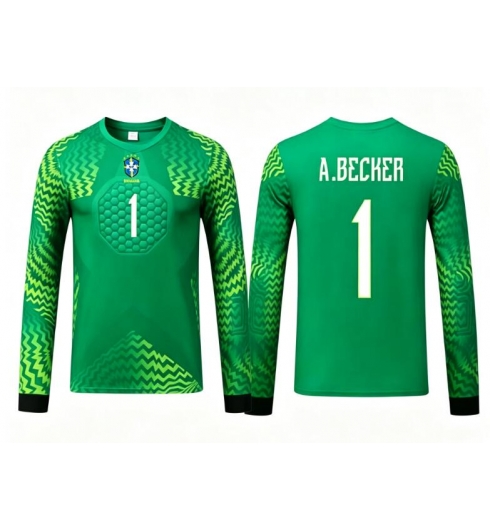 Brasil Alisson Becker #1 Keeper Bortedrakt VM 2026 Langermet Brasil Alisson Becker #1 Keeper Bortedrakt VM 2026 Langermet