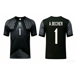 Brasil Alisson Becker #1 Keeper Hjemmedrakt VM 2026 Kortermet