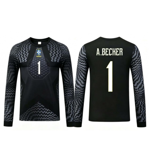 Brasil Alisson Becker #1 Keeper Hjemmedrakt VM 2026 Langermet Brasil Alisson Becker #1 Keeper Hjemmedrakt VM 2026 Langermet