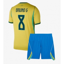 Brasil Bruno Guimaraes #8 Hjemmedraktsett Barn VM 2026 Kortermet (+ Korte bukser)