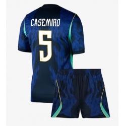 Brasil Casemiro #5 Bortedraktsett Barn VM 2026 Kortermet (+ Korte bukser)