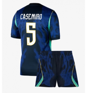 Brasil Casemiro #5 Bortedraktsett Barn VM 2026 Kortermet (+ Korte bukser)