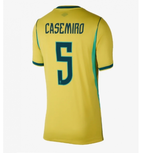 Brasil Casemiro #5 Hjemmedrakt Dame VM 2026 Kortermet Brasil Casemiro #5 Hjemmedrakt Dame VM 2026 Kortermet