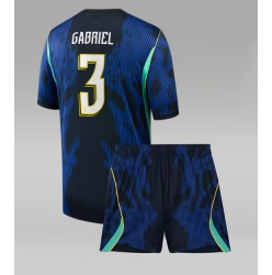 Brasil Gabriel Magalhaes #3 Bortedraktsett Barn VM 2026 Kortermet (+ Korte bukser)