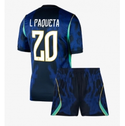 Brasil Lucas Paqueta #20 Bortedraktsett Barn VM 2026 Kortermet (+ Korte bukser)