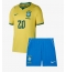 Brasil Lucas Paqueta #20 Hjemmedraktsett Barn VM 2026 Kortermet (+ Korte bukser)