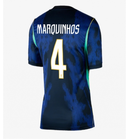 Brasil Marquinhos #4 Bortedrakt Dame VM 2026 Kortermet Brasil Marquinhos #4 Bortedrakt Dame VM 2026 Kortermet