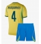 Brasil Marquinhos #4 Hjemmedraktsett Barn VM 2026 Kortermet (+ Korte bukser)