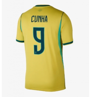 Brasil Matheus Cunha #9 Hjemmedrakt VM 2026 Kortermet