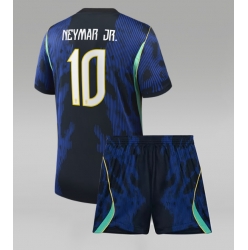 Brasil Neymar Jr #10 Bortedraktsett Barn VM 2026 Kortermet (+ Korte bukser)