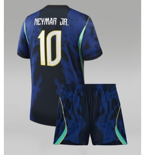 Brasil Neymar Jr #10 Bortedraktsett Barn VM 2026 Kortermet (+ Korte bukser)
