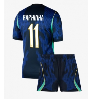 Brasil Raphinha Belloli #11 Bortedraktsett Barn VM 2026 Kortermet (+ Korte bukser)