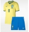 Brasil Raphinha Belloli #11 Hjemmedraktsett Barn VM 2026 Kortermet (+ Korte bukser)