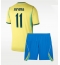 Brasil Raphinha Belloli #11 Hjemmedraktsett Barn VM 2026 Kortermet (+ Korte bukser)