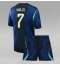 Brasil Vinicius Junior #7 Bortedraktsett Barn VM 2026 Kortermet (+ Korte bukser)