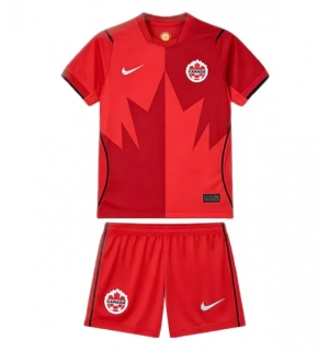 Canada Hjemmedraktsett Barn VM 2026 Kortermet (+ Korte bukser)