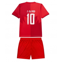 Canada Jonathan David #10 Hjemmedraktsett Barn VM 2026 Kortermet (+ Korte bukser)