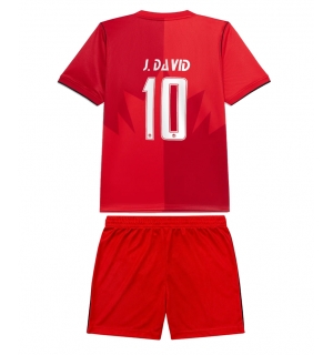 Canada Jonathan David #10 Hjemmedraktsett Barn VM 2026 Kortermet (+ Korte bukser)