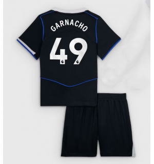 Chelsea Alejandro Garnacho #49 Tredjedraktsett Barn 2025-26 Kortermet (+ Korte bukser)