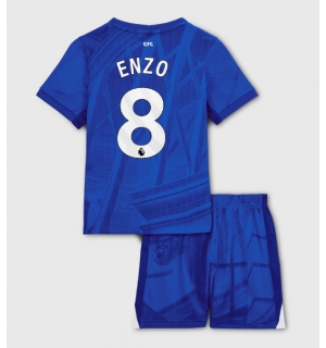 Chelsea Enzo Fernandez #8 Hjemmedraktsett Barn 2025-26 Kortermet (+ Korte bukser)