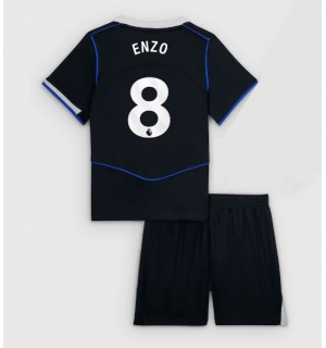 Chelsea Enzo Fernandez #8 Tredjedraktsett Barn 2025-26 Kortermet (+ Korte bukser)