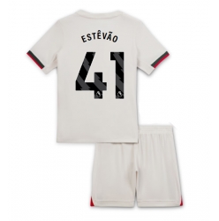 Chelsea Estevao Willian #41 Bortedraktsett Barn 2025-26 Kortermet (+ Korte bukser)