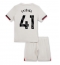 Chelsea Estevao Willian #41 Bortedraktsett Barn 2025-26 Kortermet (+ Korte bukser)