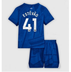 Chelsea Estevao Willian #41 Hjemmedraktsett Barn 2025-26 Kortermet (+ Korte bukser)