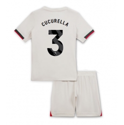 Chelsea Marc Cucurella #3 Bortedraktsett Barn 2025-26 Kortermet (+ Korte bukser)