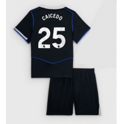 Chelsea Moises Caicedo #25 Tredjedraktsett Barn 2025-26 Kortermet (+ Korte bukser)