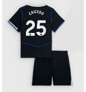 Chelsea Moises Caicedo #25 Tredjedraktsett Barn 2025-26 Kortermet (+ Korte bukser)