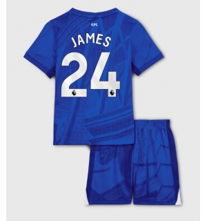 Chelsea Reece James #24 Hjemmedraktsett Barn 2025-26 Kortermet (+ Korte bukser)