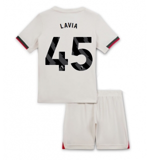 Chelsea Romeo Lavia #45 Bortedraktsett Barn 2025-26 Kortermet (+ Korte bukser)