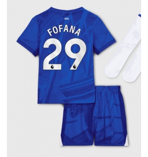Chelsea Wesley Fofana #29 Hjemmedraktsett Barn 2025-26 Kortermet (+ Korte bukser)