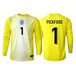 England Jordan Pickford #1 Keeper Bortedrakt VM 2026 Langermet